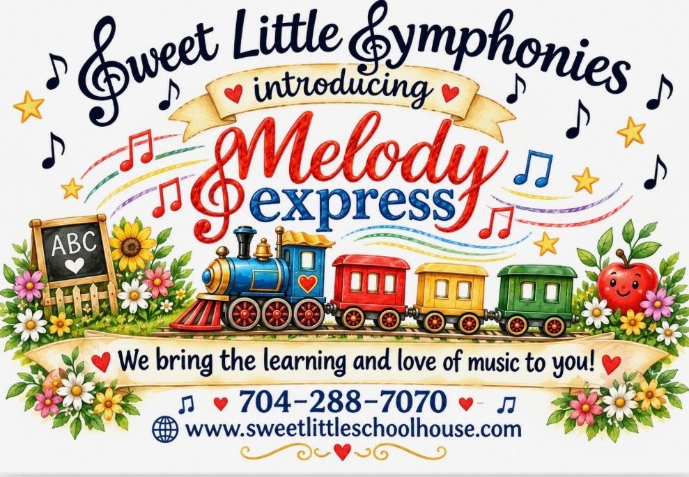 Sweet Little Symphonies introduces Melody Express, a colorful musical train. We bring the learning and love of music to you.